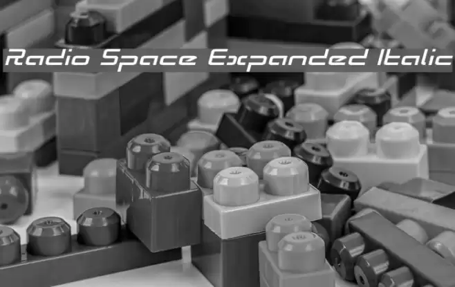 Radio Space Expanded Italic Font examples