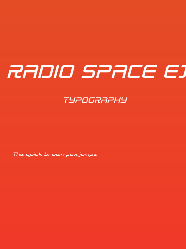 Radio Space Expanded Italic Poster