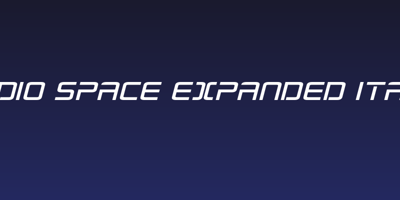 Radio Space Expanded Italic Social Header