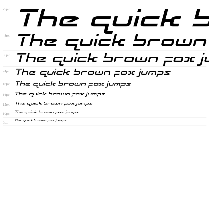 Radio Space Expanded Italic Waterfall