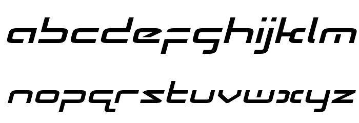 Radio Space Expanded Italic Font LOWERCASE