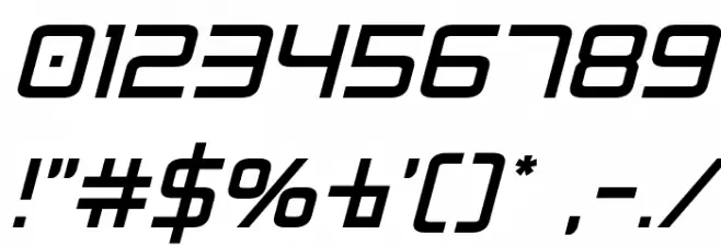 Radio Space Italic Font OTHER CHARS