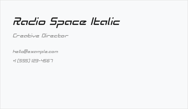 Radio Space Italic Business Card