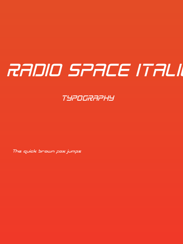 Radio Space Italic Poster
