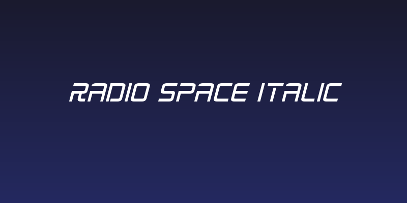 Radio Space Italic Social Header