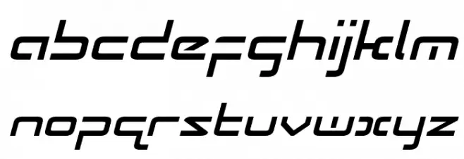 Radio Space Italic Font LOWERCASE