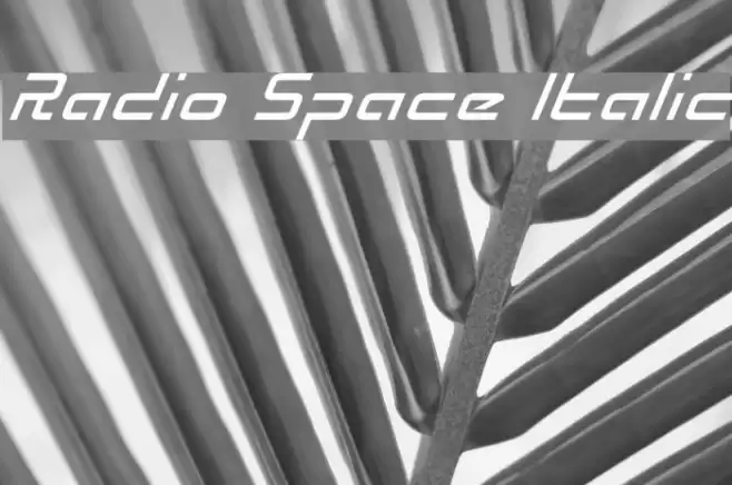 Radio Space Italic Font examples
