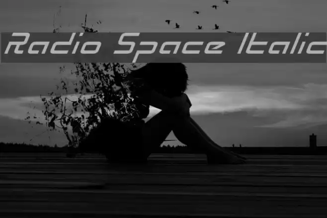 Radio Space Italic Font examples