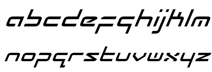 Radio Space Italic Font LOWERCASE