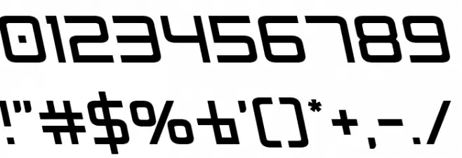 Radio Space Leftalic Font OTHER CHARS