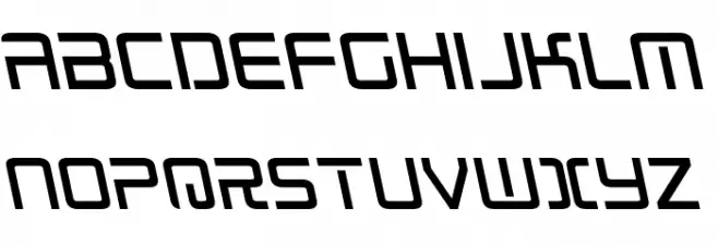 Radio Space Leftalic Шрифта ВЕРХНИЙ