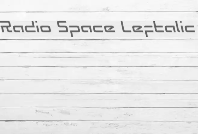 Radio Space Leftalic Font examples