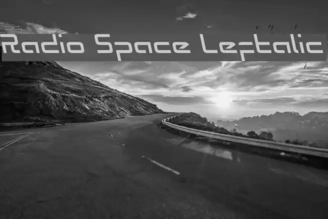 Radio Space Leftalic Font examples