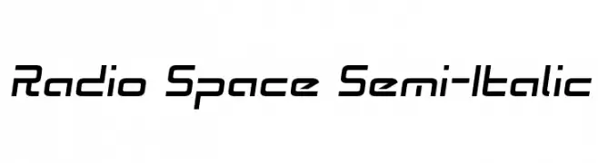 Radio Space Semi-Italic 