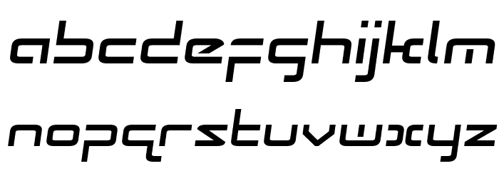 Radio Space Semi-Italic Font LOWERCASE