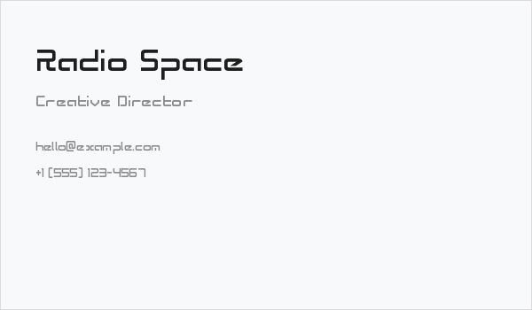 Radio Space Business Card