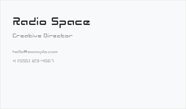 Radio Space Business Card
