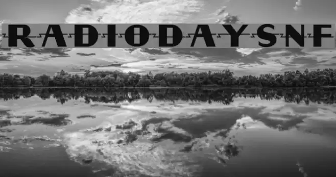 RadioDaysNF Font examples