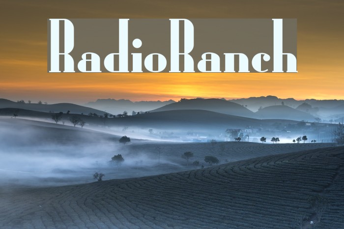 RadioRanch Font examples