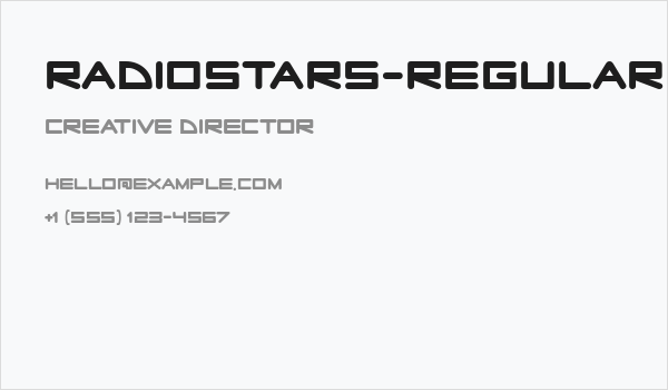 RadioStars-Regular Business Card
