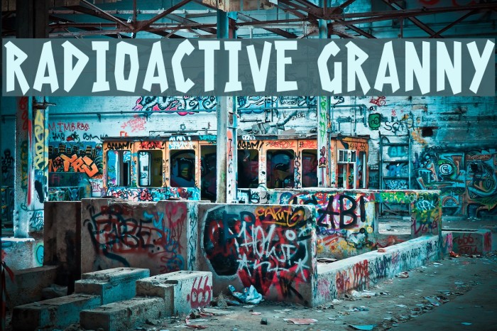 Radioactive Granny Font examples