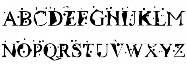 Radioactive Roman Font UPPERCASE