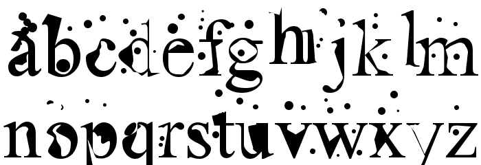 Radioactive Roman フォント 小文字