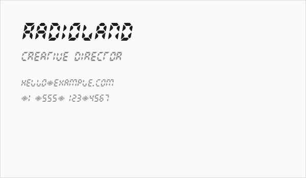 Radioland Business Card