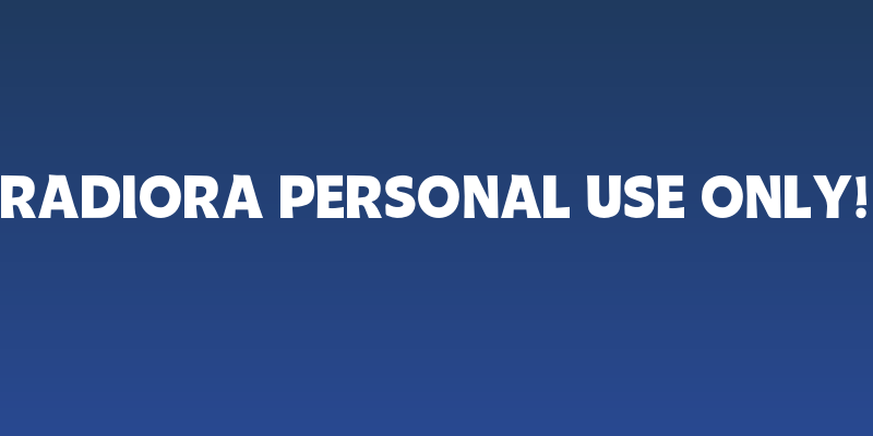 Radiora PERSONAL USE ONLY! Social Header