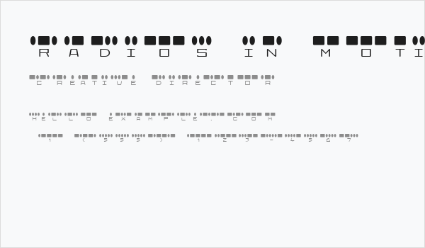 Radios in Motion Business Card