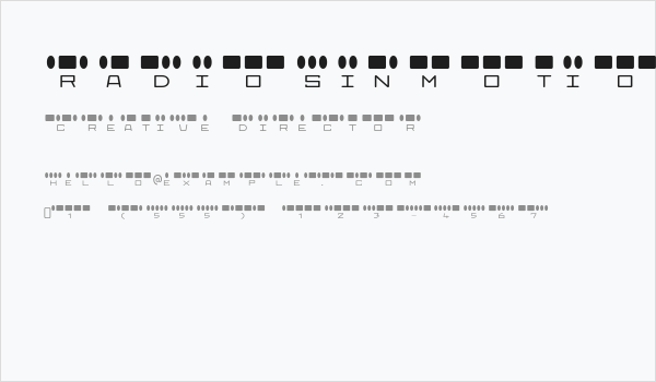 RadiosinMotion-Regular Business Card