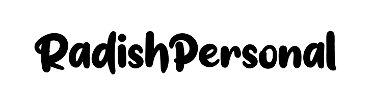 Radish Personal  font caratteri gratis