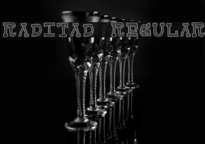 Raditad-Regular Font examples