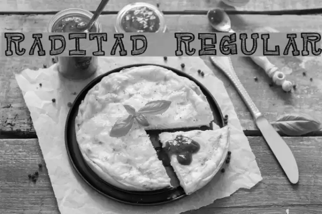Raditad-Regular Font examples