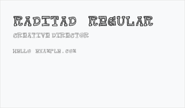 Raditad-Regular Business Card