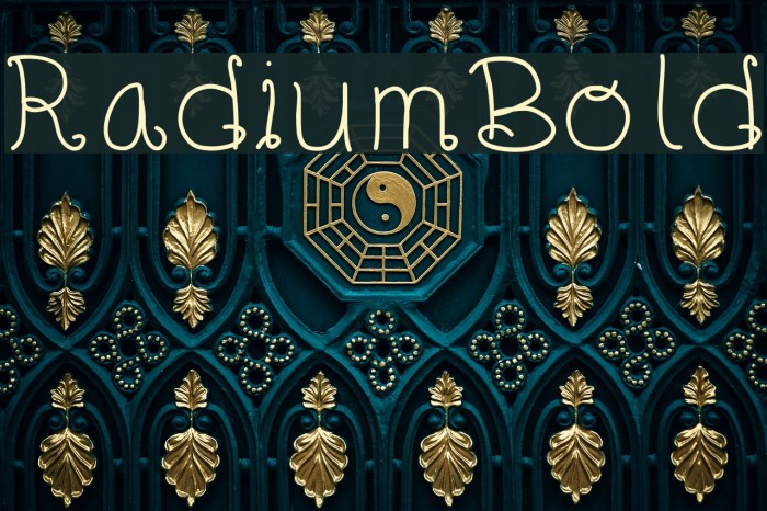 RadiumBold Font examples