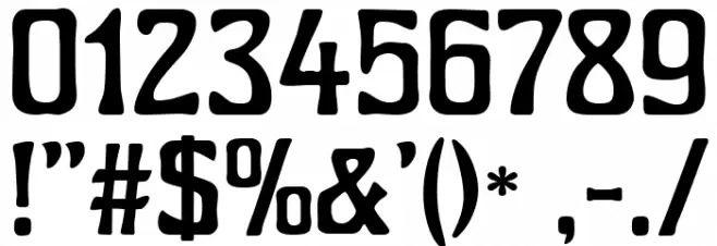 Radius FG Bold Font OTHER CHARS