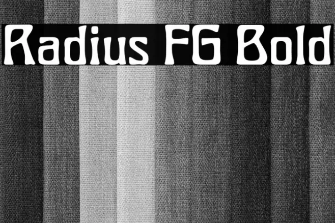 Radius FG Bold Font examples