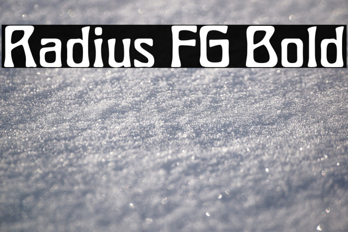 Radius FG Bold Example 2