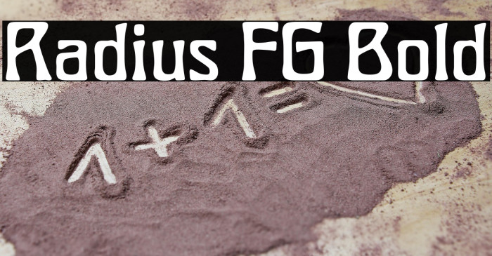 Radius FG Bold Example 3