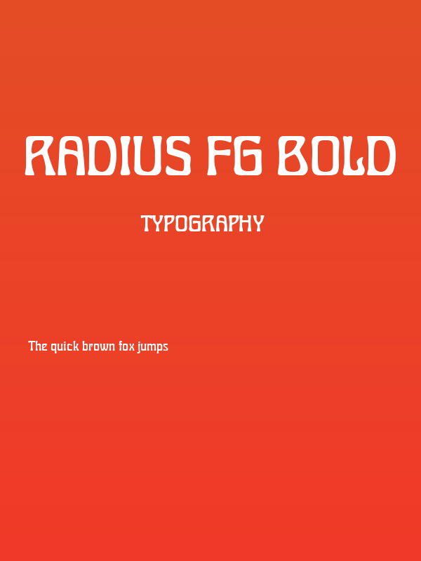 Radius FG Bold Poster