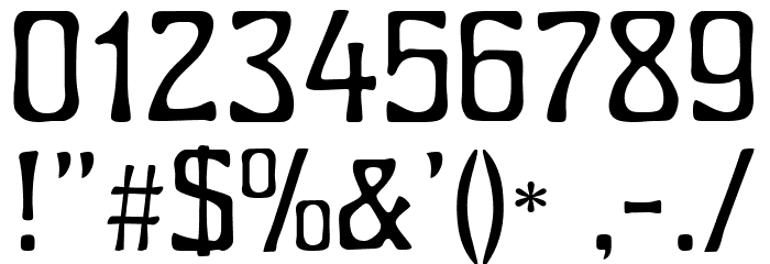 Radius FG Font OTHER CHARS