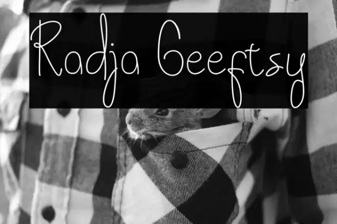 Radja Geeftsy Font examples