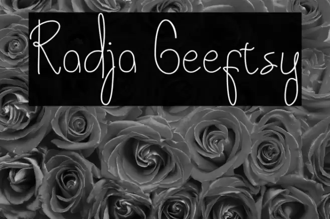 Radja Geeftsy Font examples