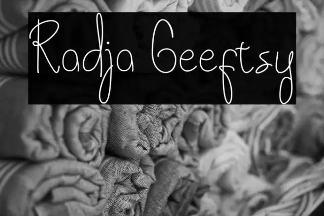Radja Geeftsy Font examples