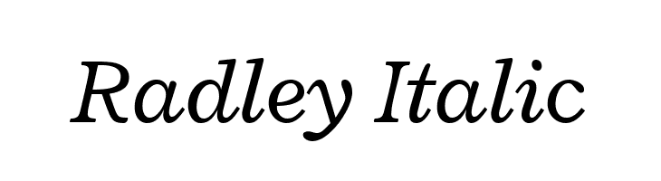 Radley Italic Font