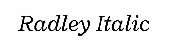 Radley Italic  les polices de caractères gratuit tlcharger