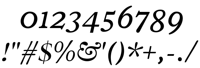 Radley Italic Font OTHER CHARS
