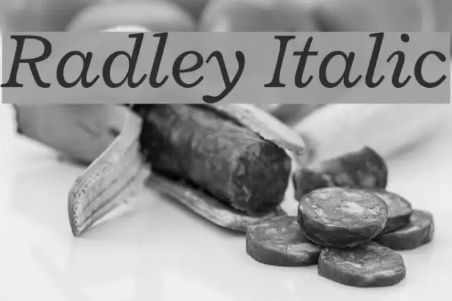 Radley Italic フォント examples