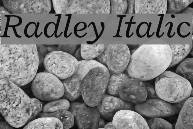 Radley Italic フォント examples